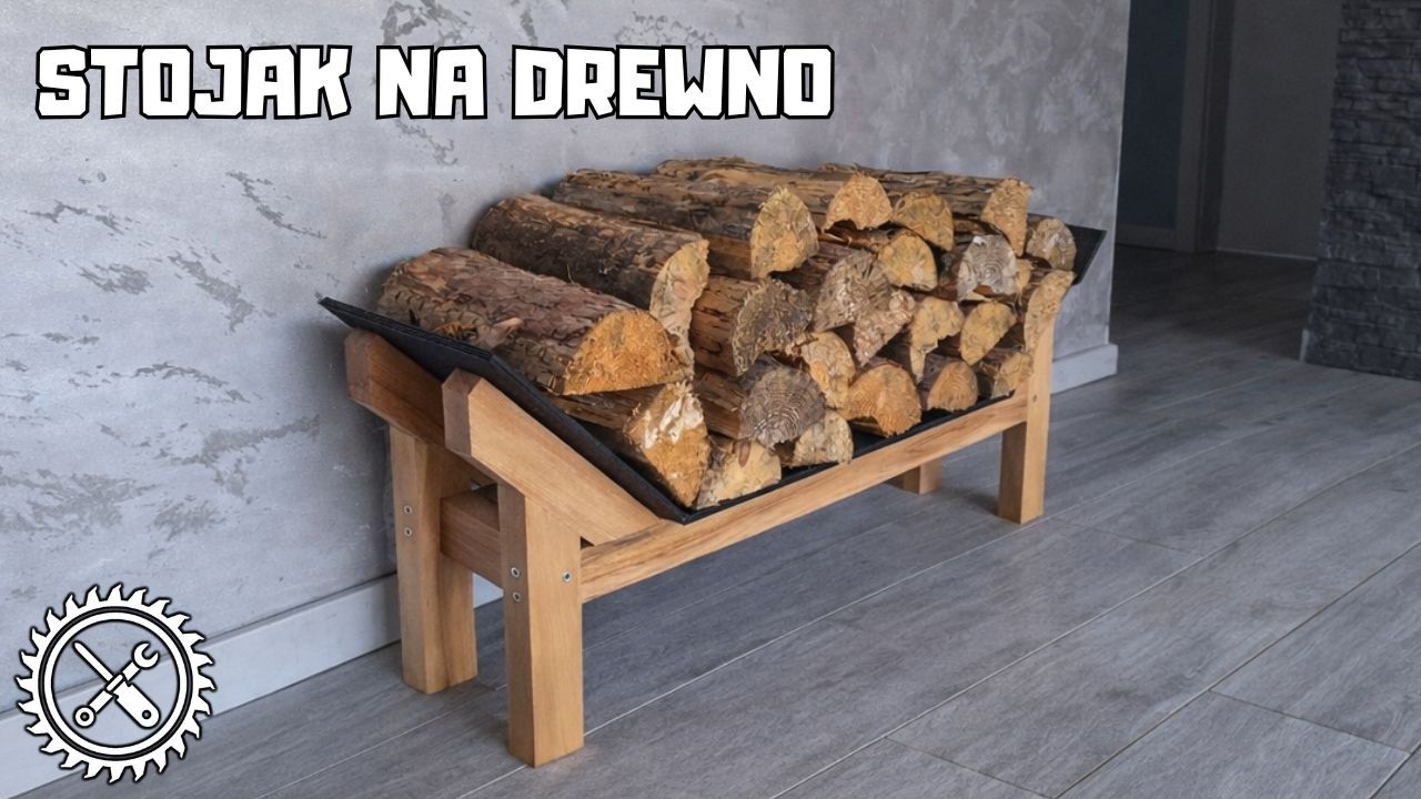 Własnoręcznie wykonany stojak na drewno kominkowe #diy #wood #woodworking