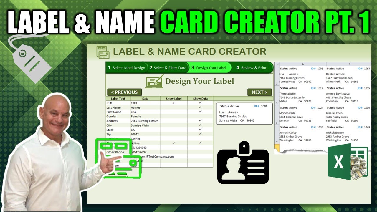 Learn How To Create & Customize Unlimited Labels & Name Cards In Excel WITHOUT Mail Merge