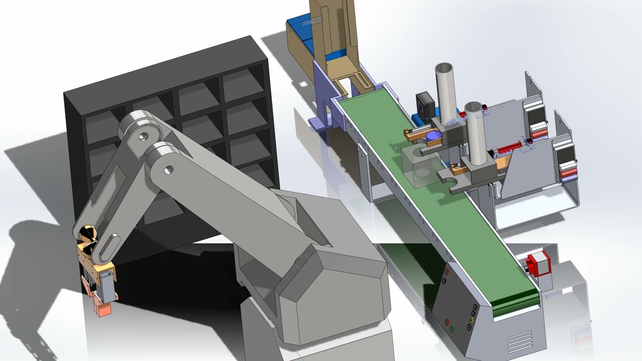 AMHS Design 1 Solidworks Simulation Stack Magazine Module