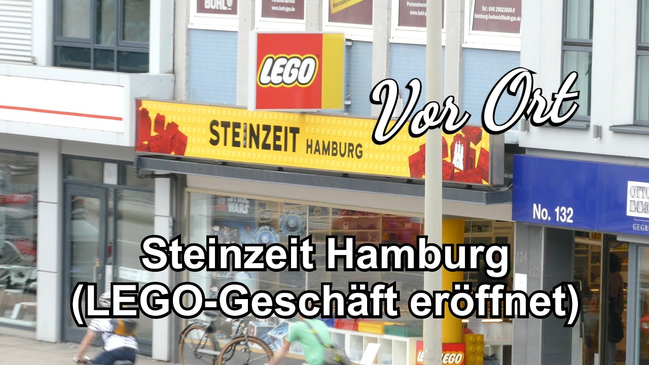 Steinzeit: Ein LEGO-Geschäft in Hamburg (Klemmbausteinlyrik vor Ort)
