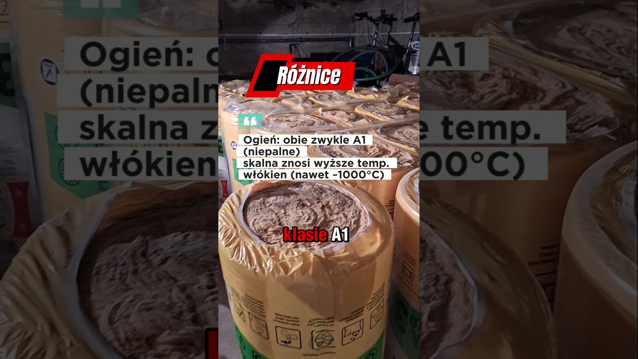 Wełna skalna vs szklana w 40 s: ogień, &lambda;D, akustyka. Co wybrać?#wełna  #izolacja #ocieplenie #lambda