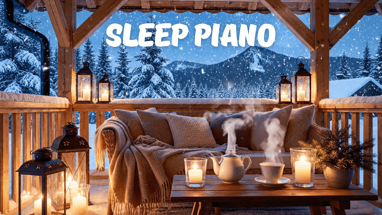 Fall Asleep Faster • Soft Winter Veranda Piano