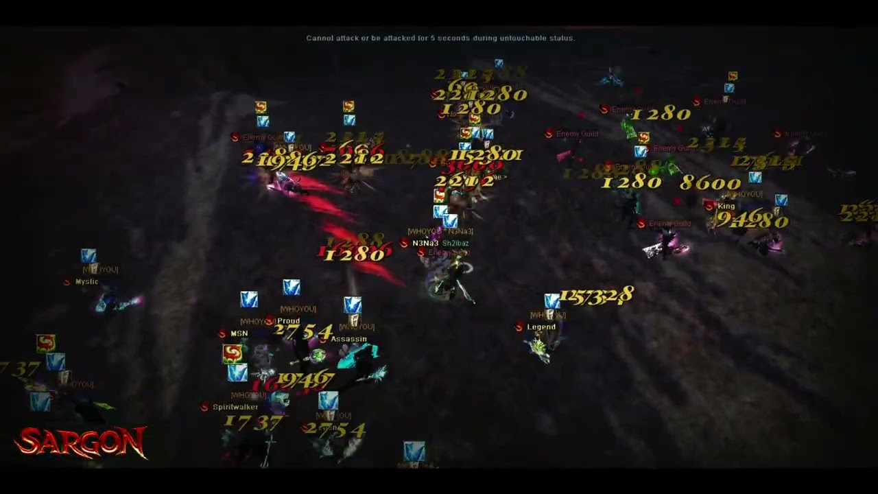 WHO YOU Kill everyone in Guild Survival Sargon Online  Ez Rank 1