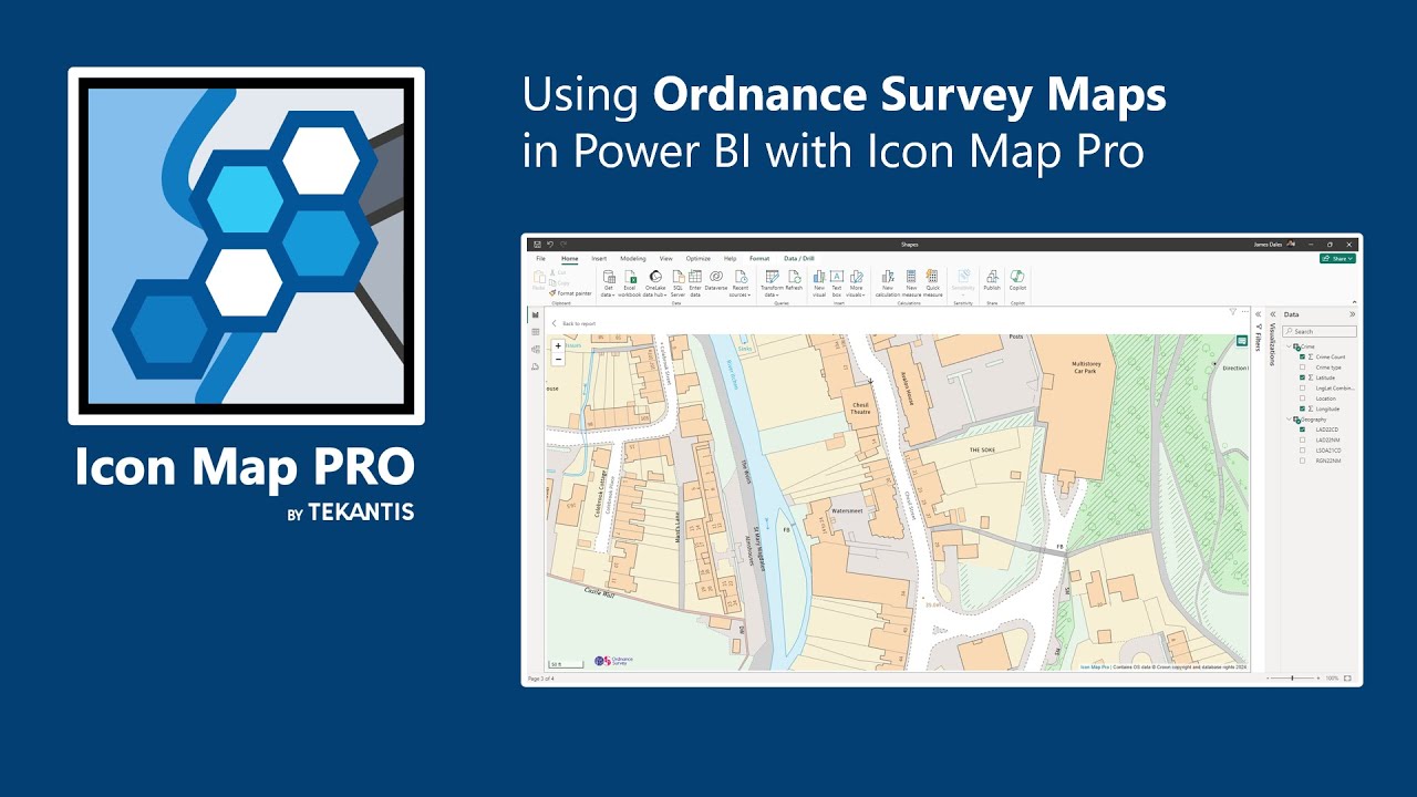 Using Ordnance Survey Maps within Icon Map Pro for Power BI