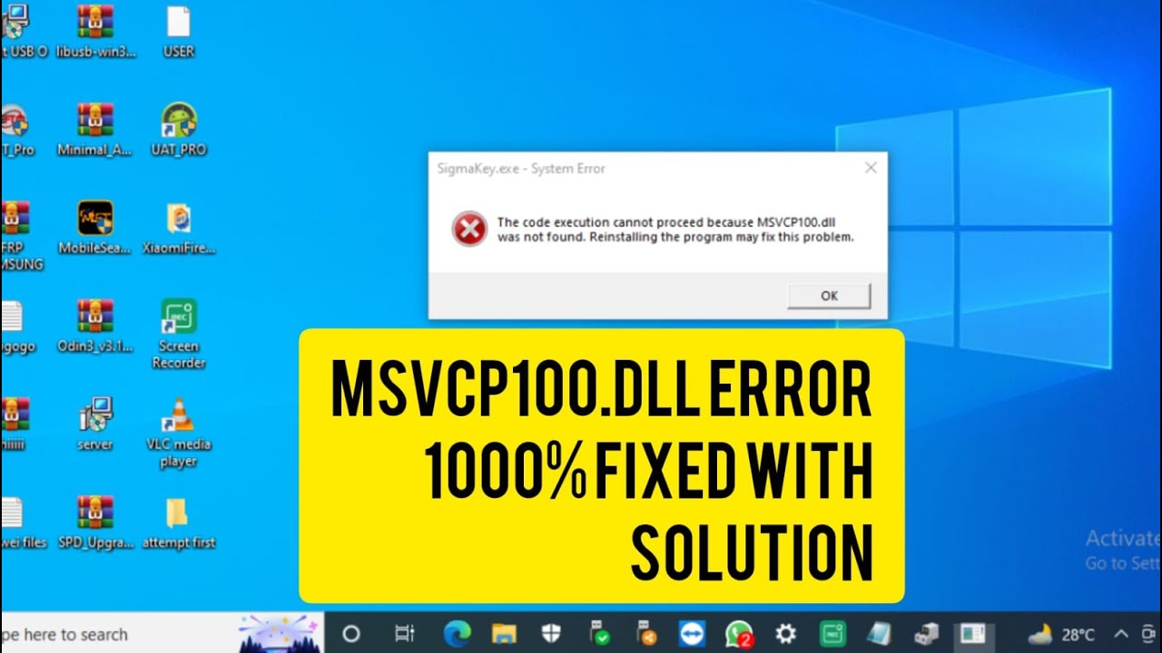 SIGMAKEY FULL INSTALLATION GUIDE AND ALL ERROR FIXED 2022 AUGUST #sigmakey #smartcard msvcp100.dll