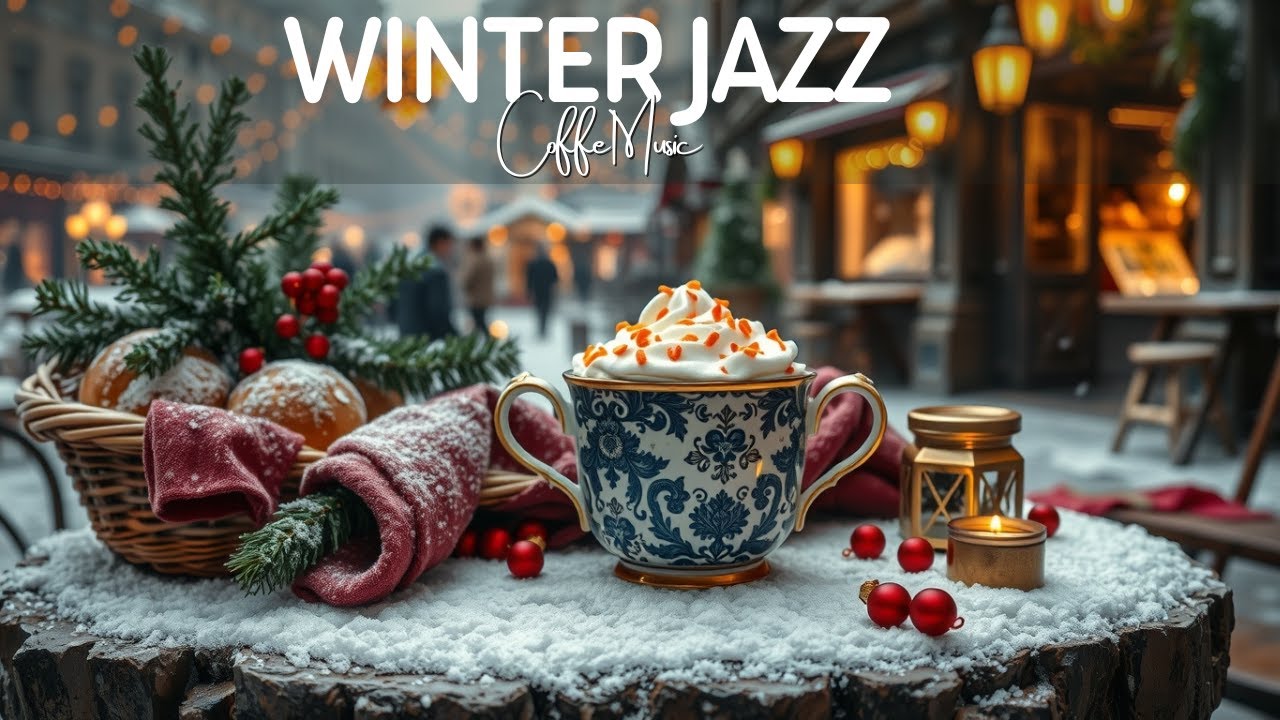 Winter Coffee Shop Jazz ☕ Positive Morning Jazz & Relaxing Bossa Nova Piano for Study & Work