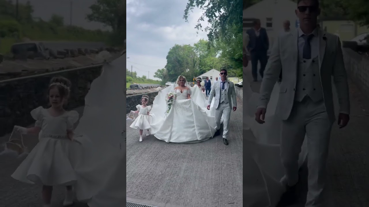 Bride and father Irish travellers wedding limerick