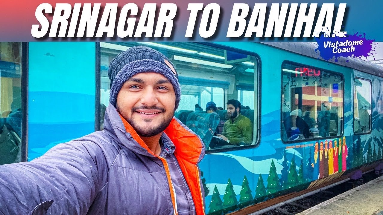 Train journey in Kashmir valley | Newly added Vistadome Coach 😍 | Winter special