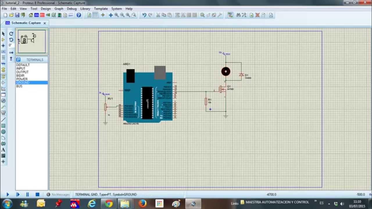 Arduino con Proteus Tutorial 2: Control de velocidad PWM de motor