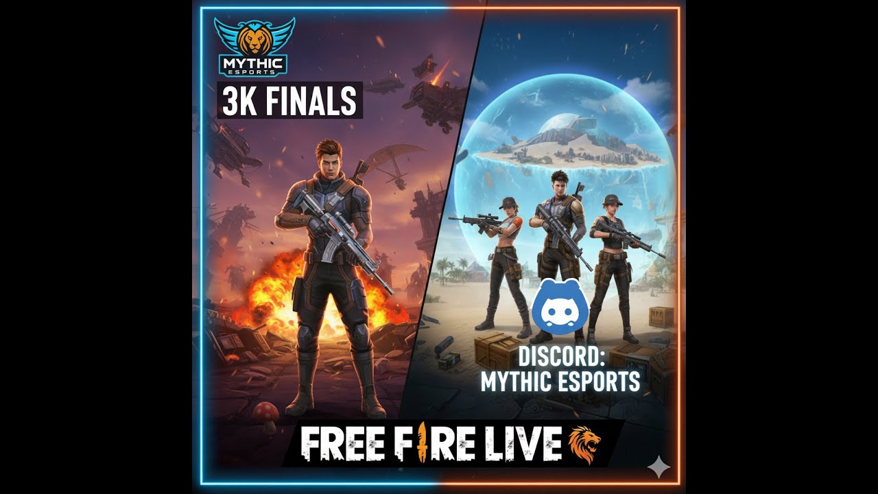 Hindi Free Fire MAX : MYTHIC ESPORTS 3 K FINALS Live With Wrath