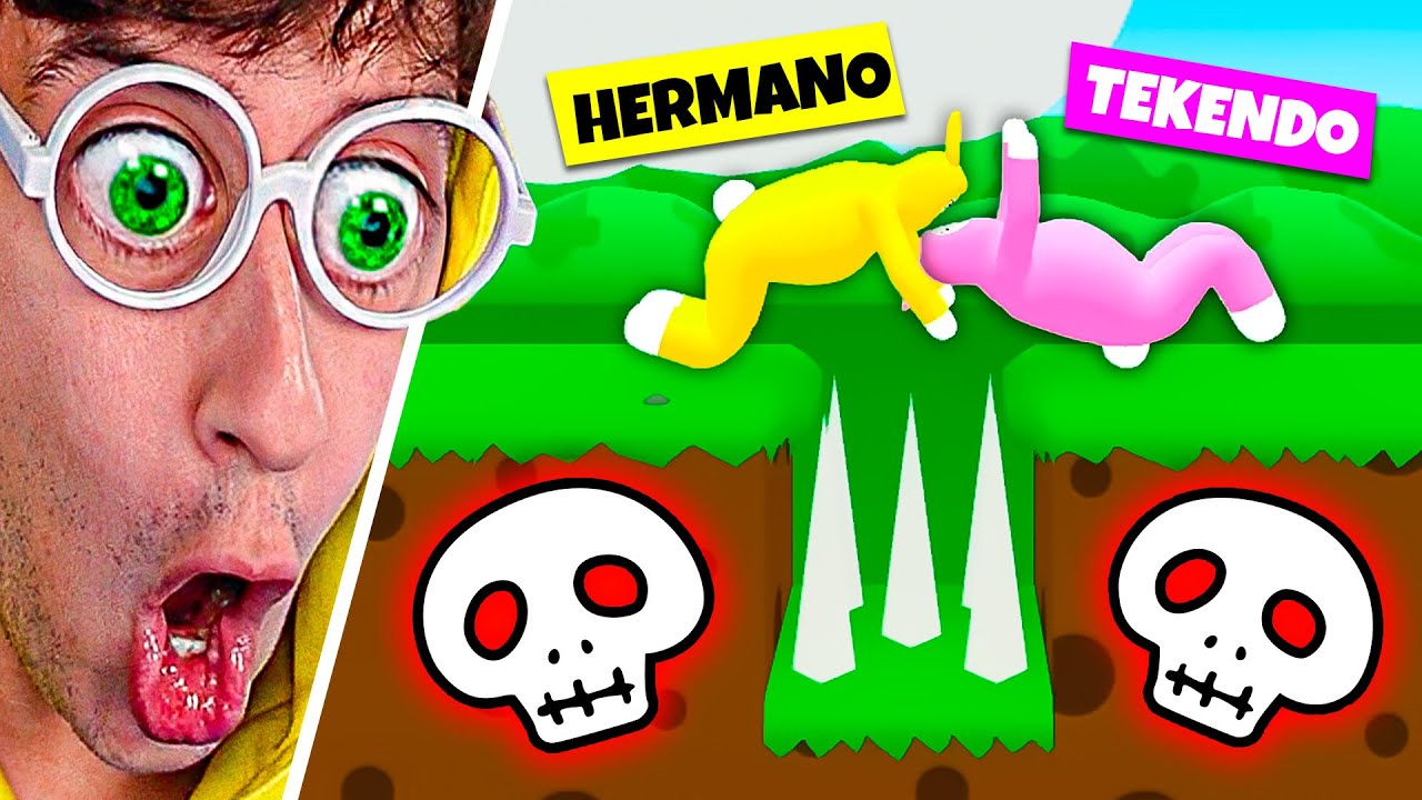 Hermanos 1v1 ❤️☠️! (MAPA 99,999% TROLL 😂🐰) - Super Bunny Man TEKENDO