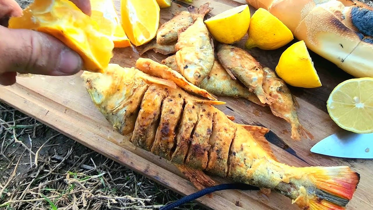 PESCA Y COCINA, dorado y mojarras fritas. Pesca urbana