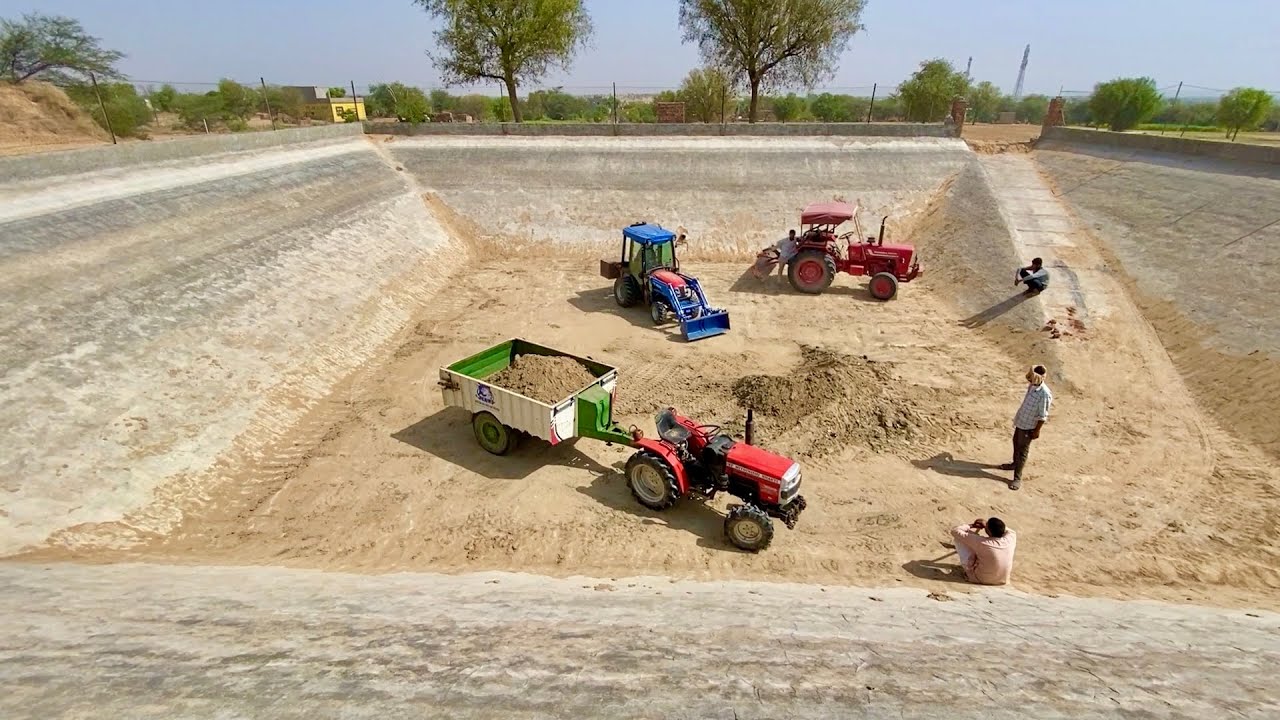 Soil was taken out from inside the pit with the help of three tractors
