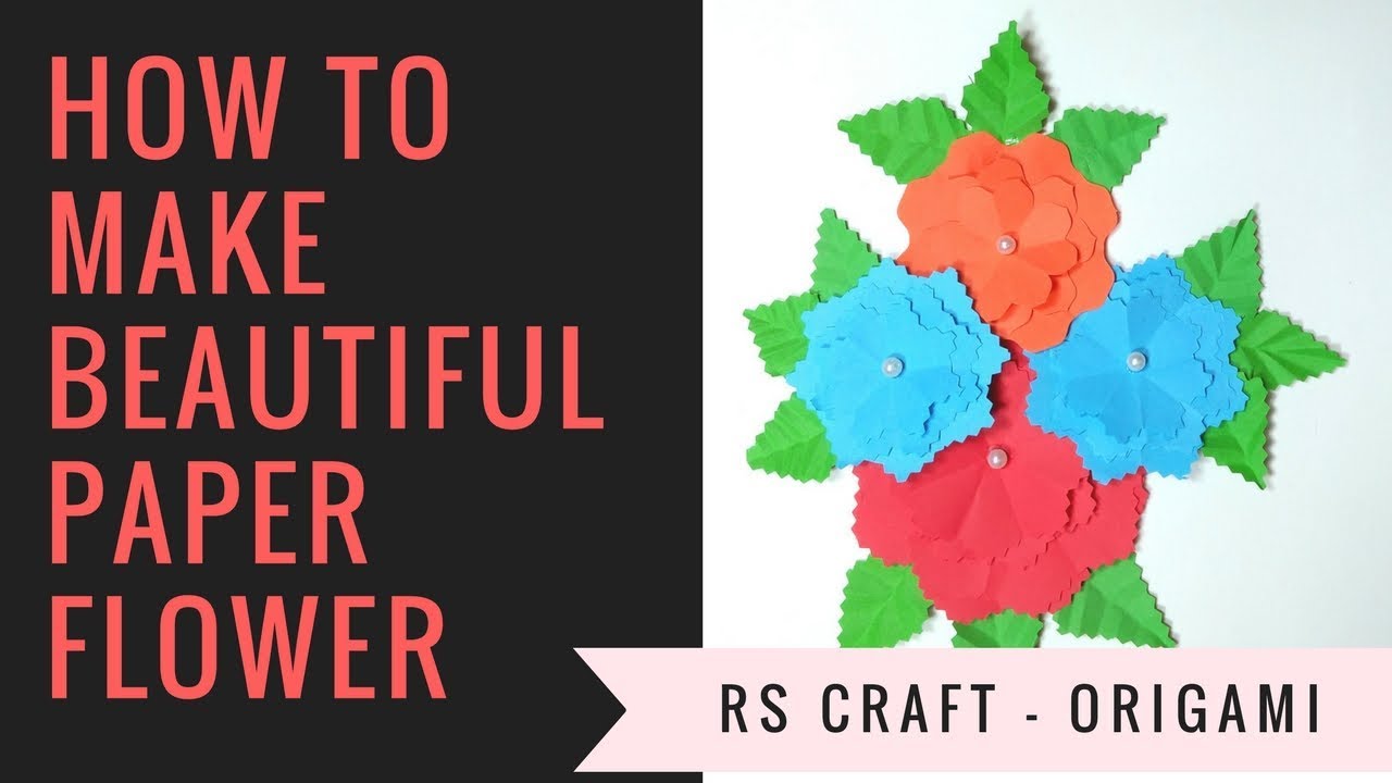 How To Make Beautiful Flowers With Paper | Origami tutorial | RS Craft