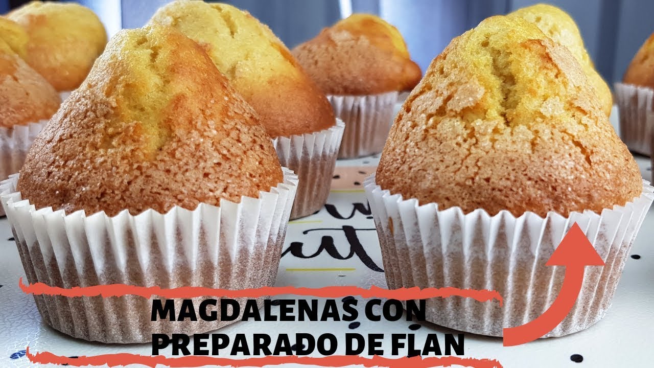MAGDALENAS con PREPARADO DE FLAN y ¡¡¡SUPER COPETE!!!
