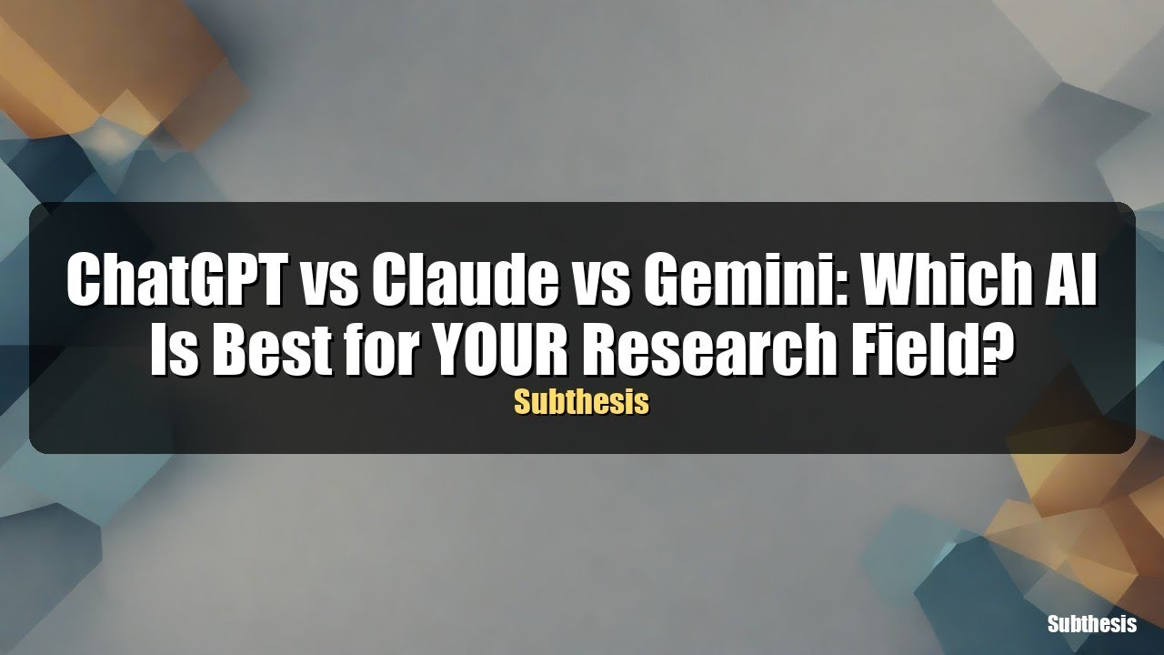 ChatGPT vs Claude vs Gemini: Which AI Is Best for YOUR Research Field?