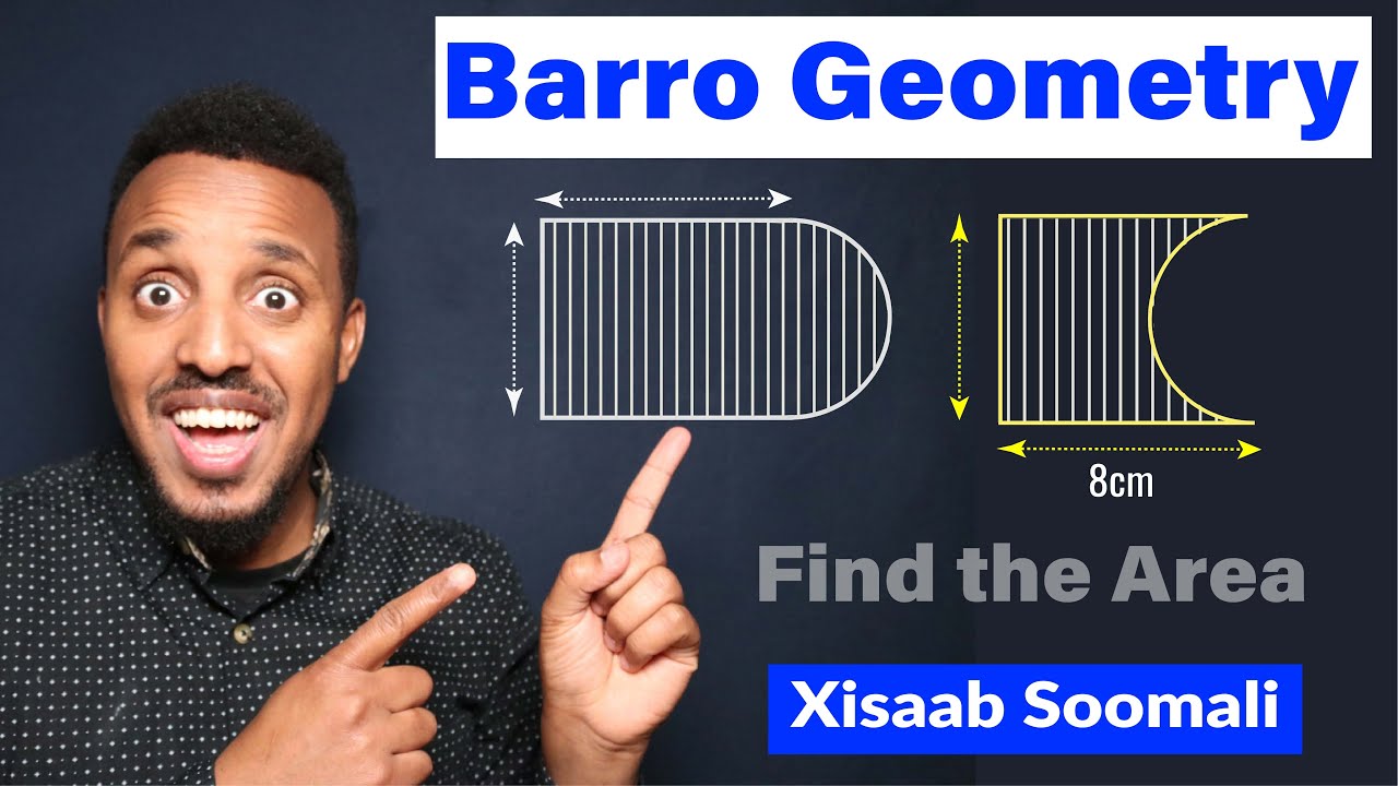 Xisaab afsomaali I Area of Rectangle + Circle 07 I Barro sida looga sheqeeyo bedka Rect+Circle  07