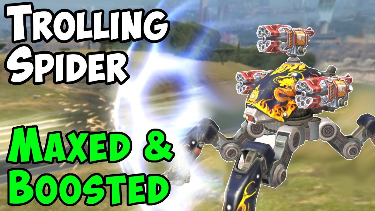 Mk2 Max & All Boosters Vortex Fujin Trolling Spider Gameplay - War Robots WR