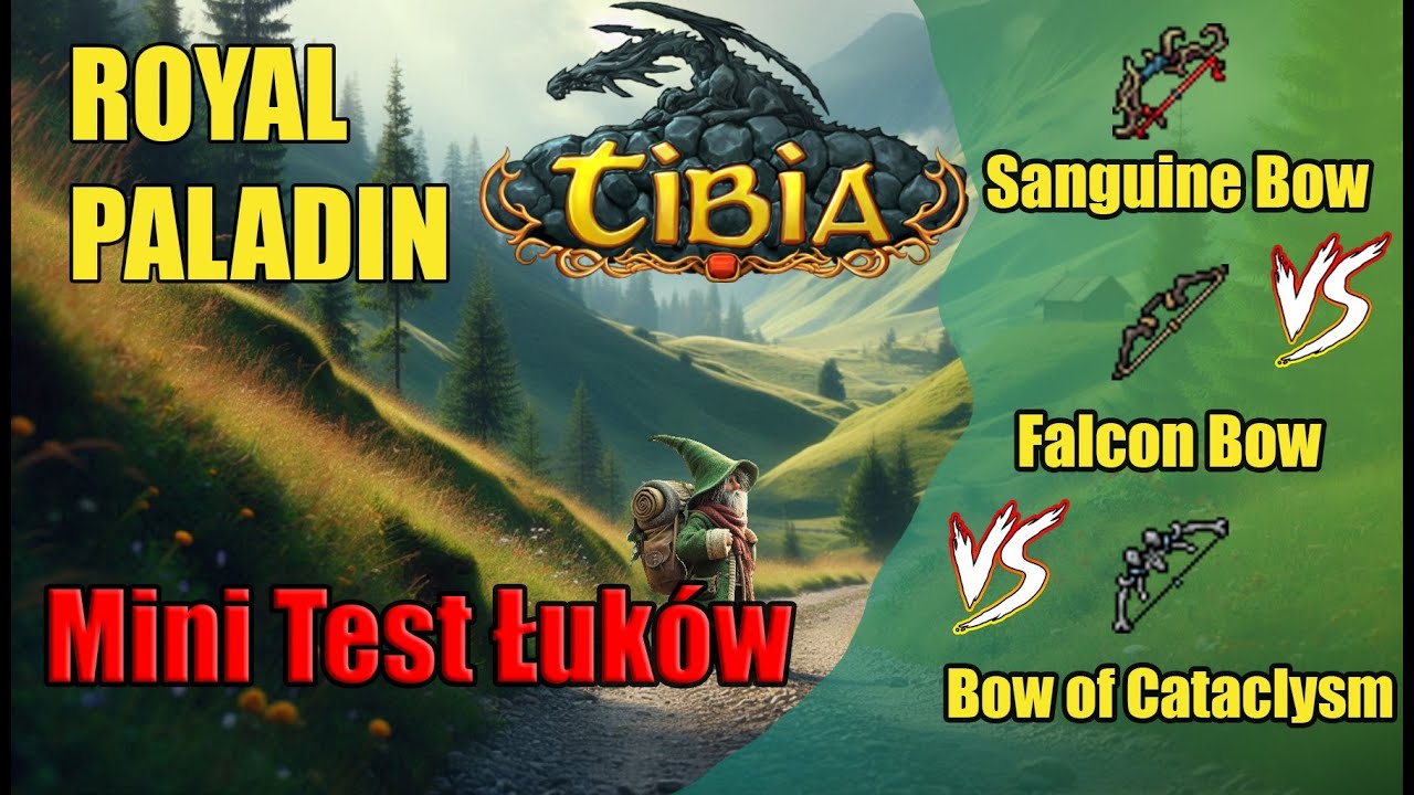 Tibia RP - Mini Test łuk&oacute;w. Sanguine Bow vs Falcon Bow vs Bow of Cataclysm. Odcinek#21