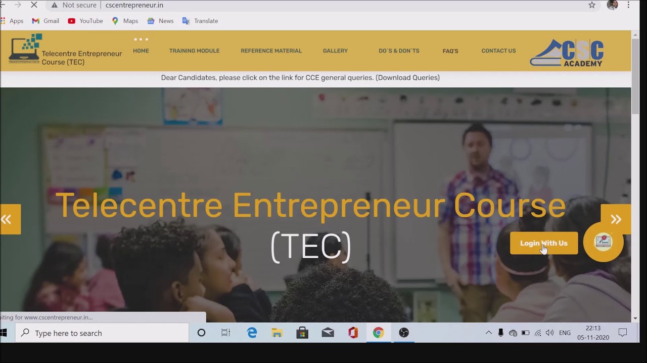 TEC CERTIFICATE COURSE REGISTRATION (CSC)