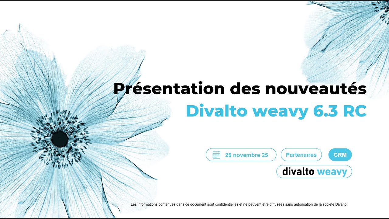 Webconférence nouveautés CRM 6.3 RC Divalto weavy (2025-11-25)