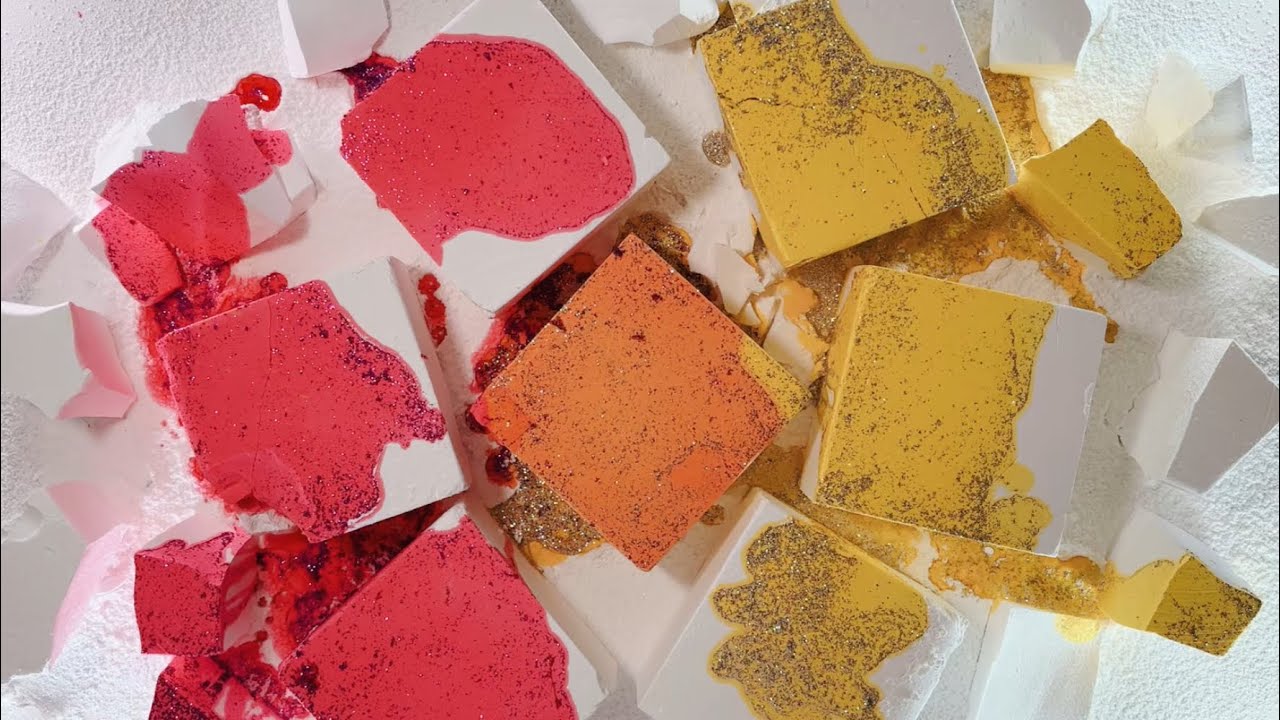 ASMR🩷💛Soft Fresh Dyeing&Sift Powder | Gym Chalk Crush | Sleep Aid | GC1