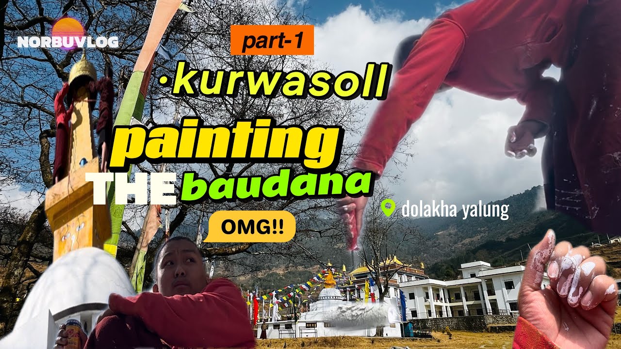 yalung tsoten (bauddha) painting (kurwasol)gardai  sabai 🙇🏻‍♂️ #vlog #bauddha 
