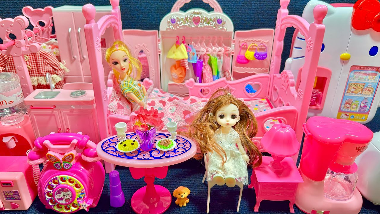 [🐰toy asmr🐰] Barbie Doll PlaySet ASMR All-Pink Toys Satisfying with Unboxing