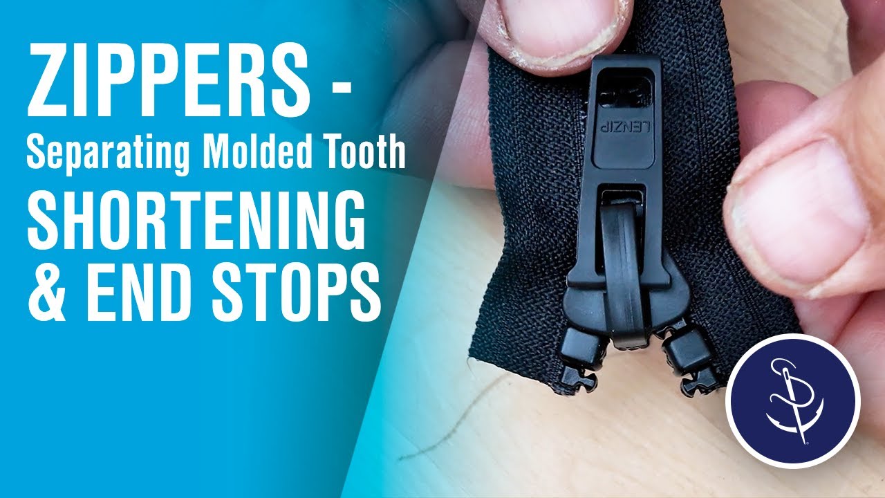 How to Shorten and Install End Stops on ZIPPERS (Separating Molded Tooth)