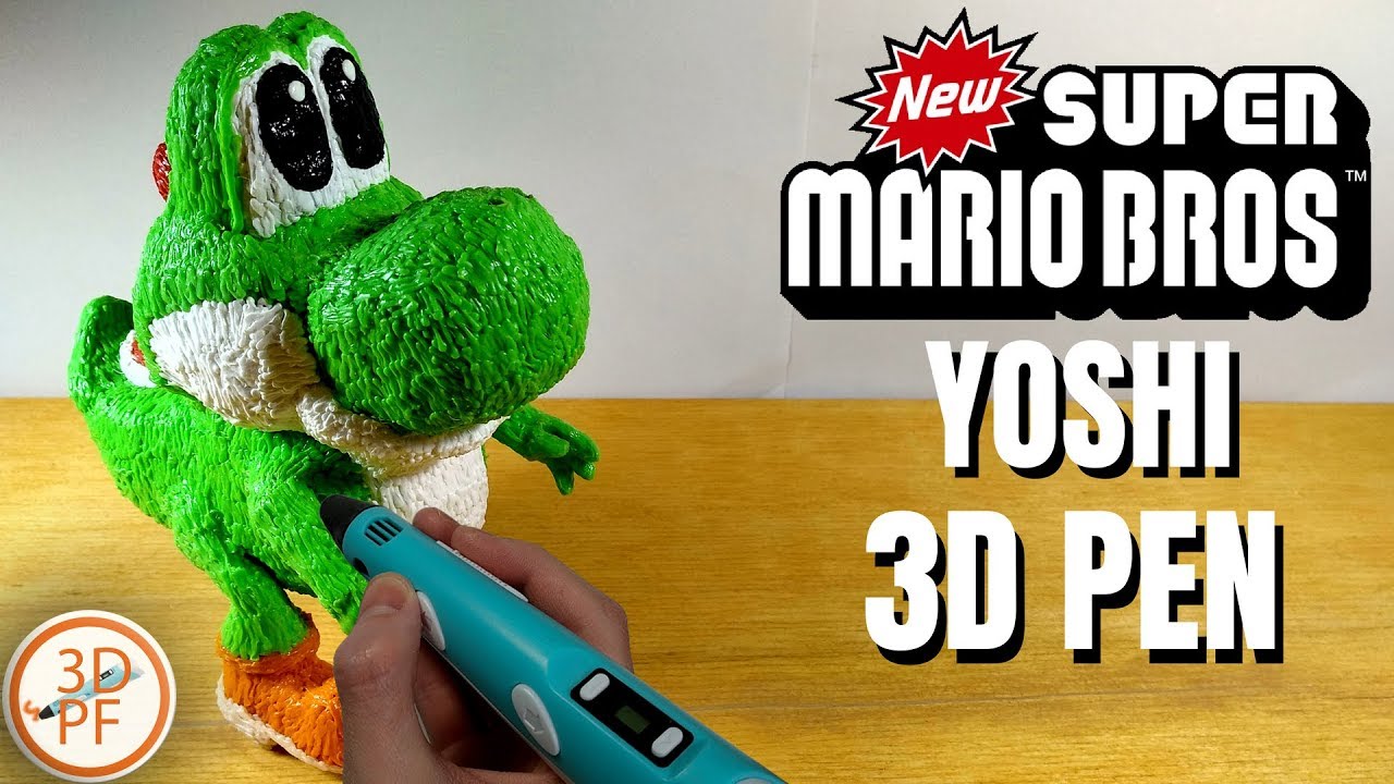 3D Pen Figure Creation - Making Yoshi - New Super Mario Bros