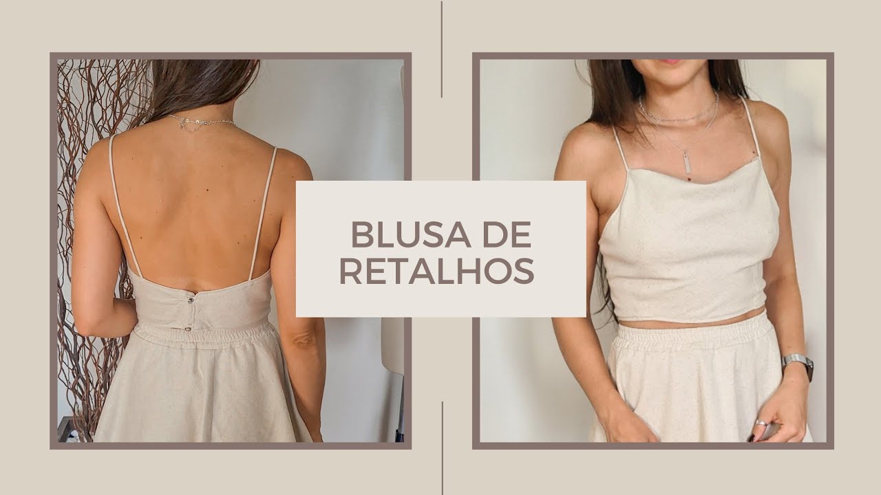 FAÇA UMA BLUSA USANDO RETALHOS.