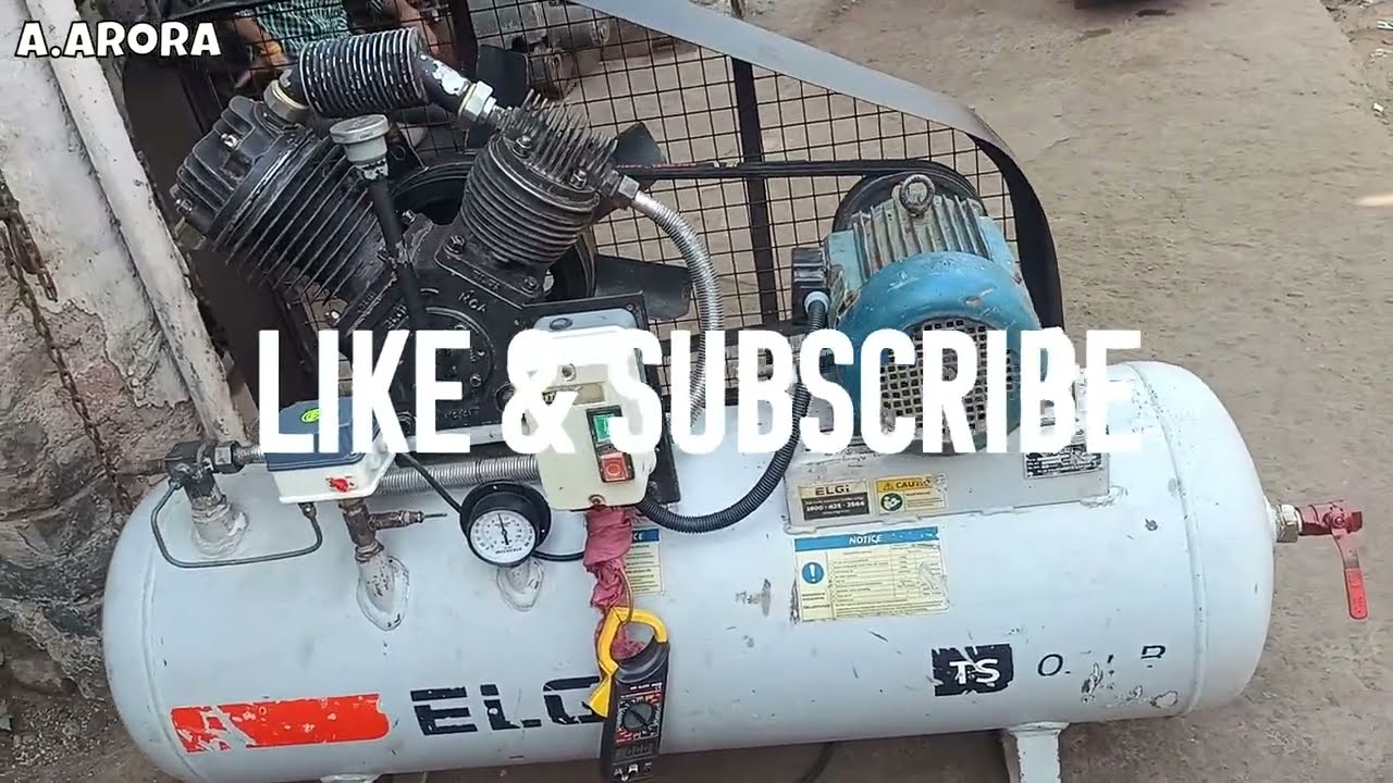5hp Elgi air compressor 2017 model complete testing 