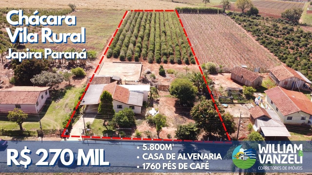 CHACARA A VENDA - VILA RURAL DE JAPIRA PARANÁ