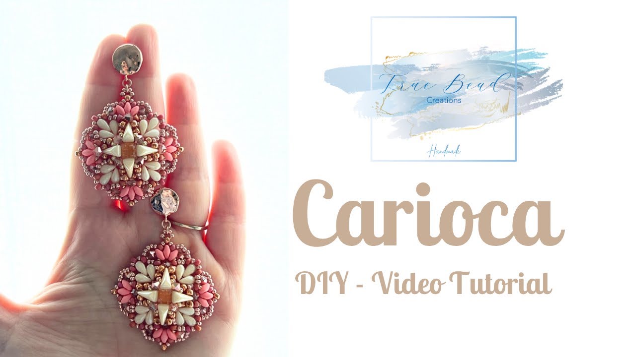 50. DIY TUTORIAL ORECCHINI “CARIOCA” - con chaton 8mm, vexolo, dropduo, superduo e bicono da 4mm