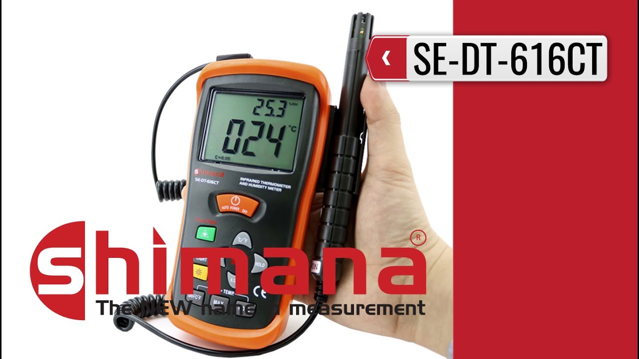 SHIMANA SE-DT-616CT : IR Thermometer and Hygrometer (product video presentation)