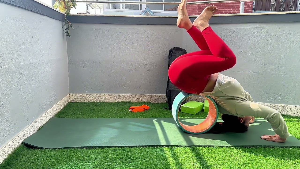 Morning Yoga Wheel Stretch ☀️