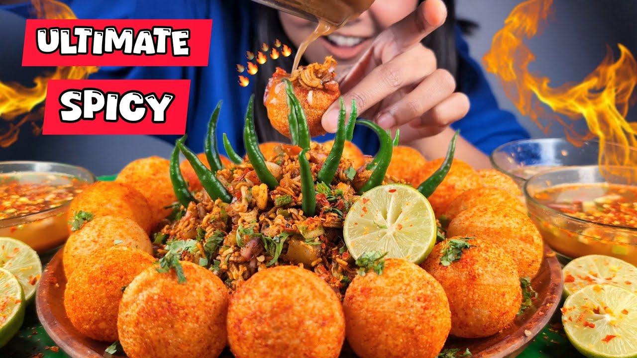 🔥SPICY CHILLI CHATPATEY PANIPURI MUKBANG🔥NEPALI STREET FOOD | MITHO CHATPATEY RECIPE & MUKBANG VIDEO