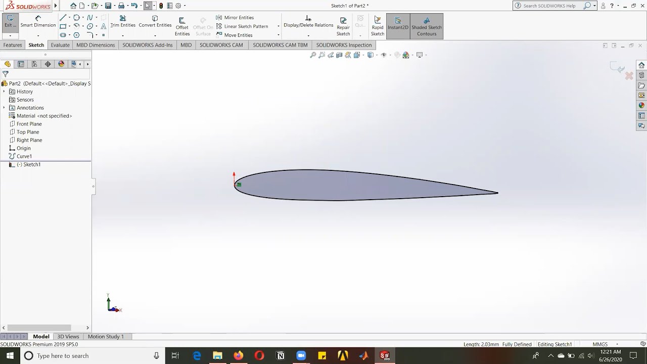 How to import airfoil from dat file or internet to Solidworks