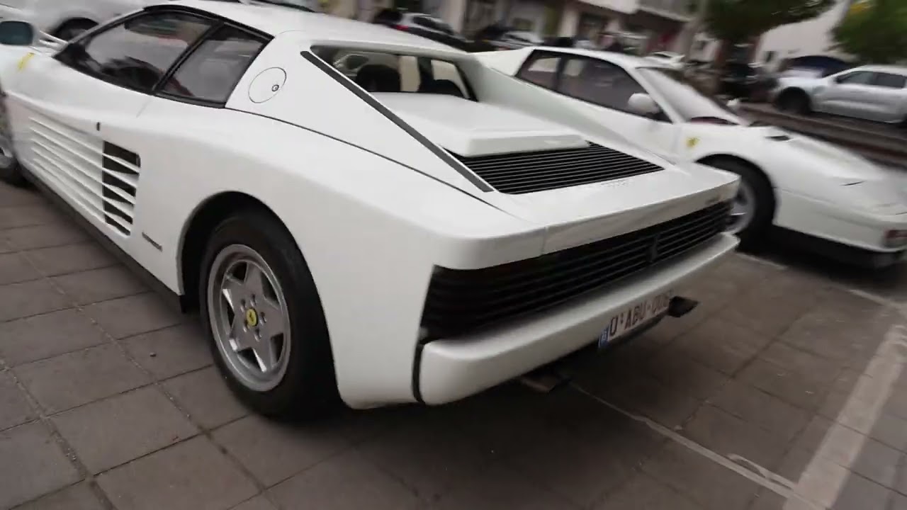 Double trouble: Miami Vice vibes with not one but two white Ferrari Testarossa in Knokke-Heist