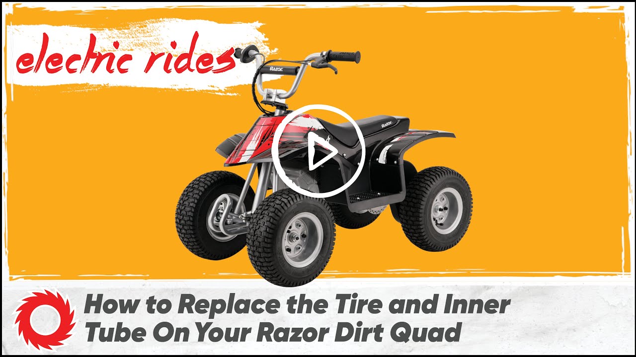 Как заменить шину и камеру на Razor Dirt Quad