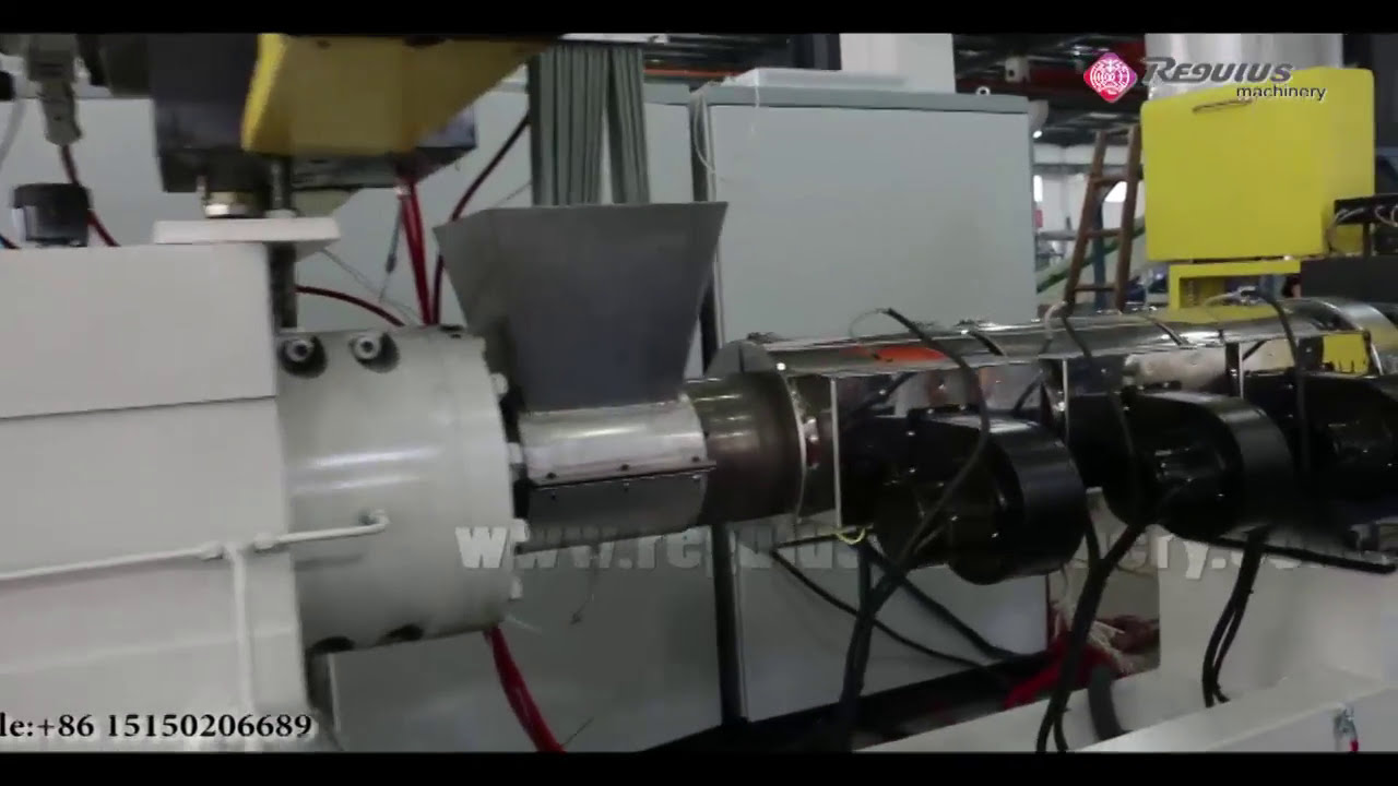 Two stages extruder plastic recycling machine