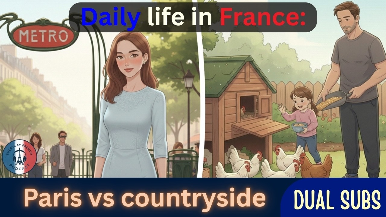 Learn French: Daily Routine Vocabulary (Paris vs. Countryside)