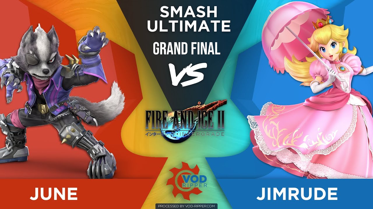 June (Wolf, Mario) vs Jimrude (Peach) - Grand Final - Fire & Ice II - Intergrade #17