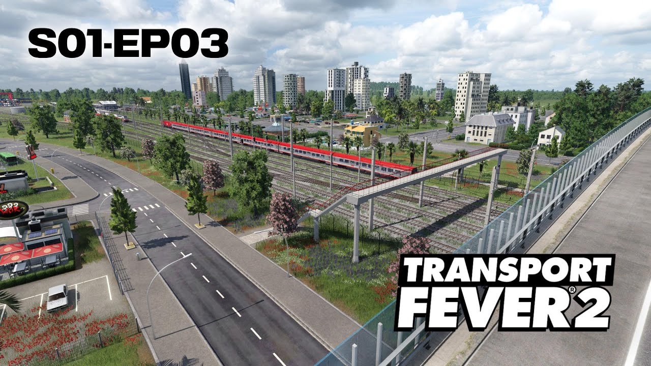 Commercial zone by the railroad l Transport Fever 2 l Time lapse l S01 EP03
