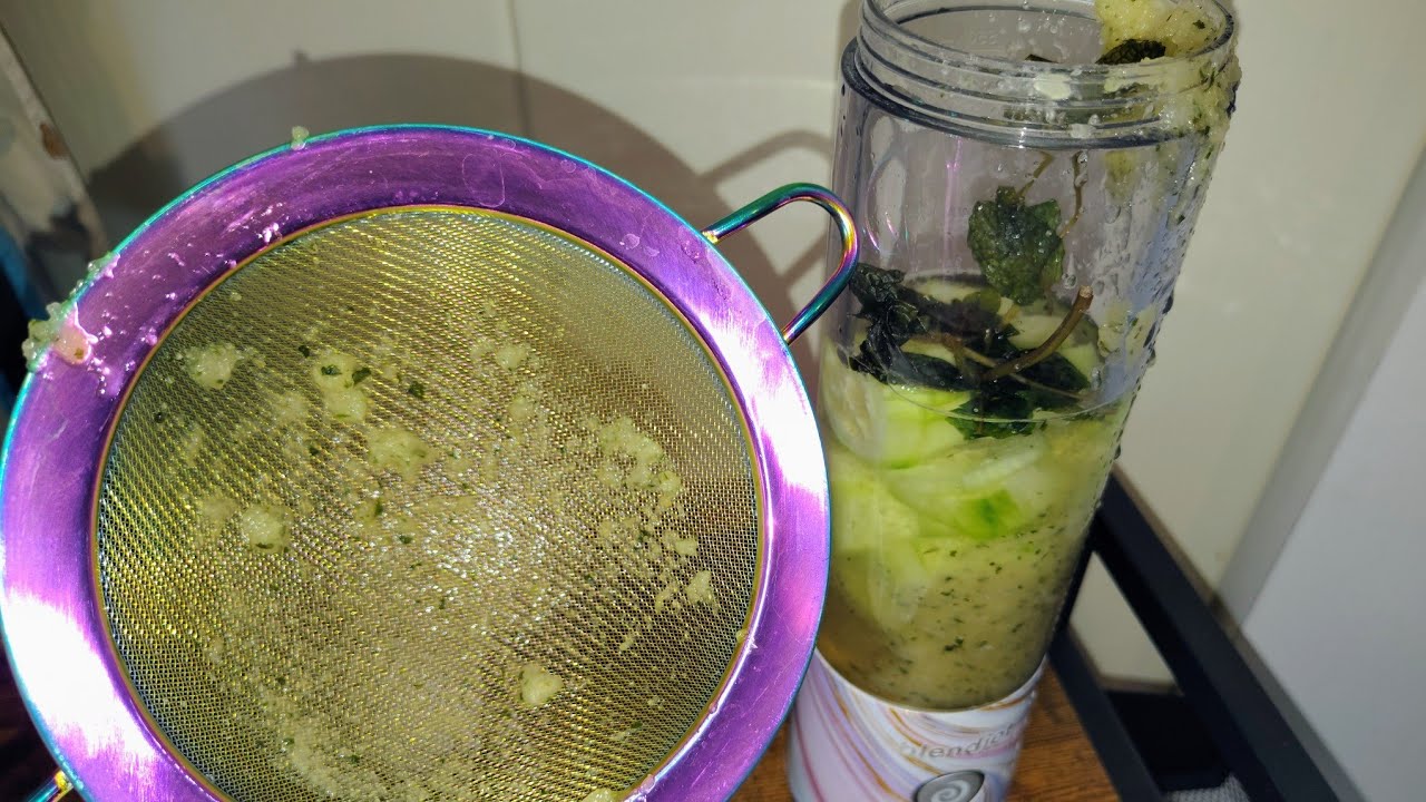 How to make cucumber 🥒 mint and cantaloupe juice 