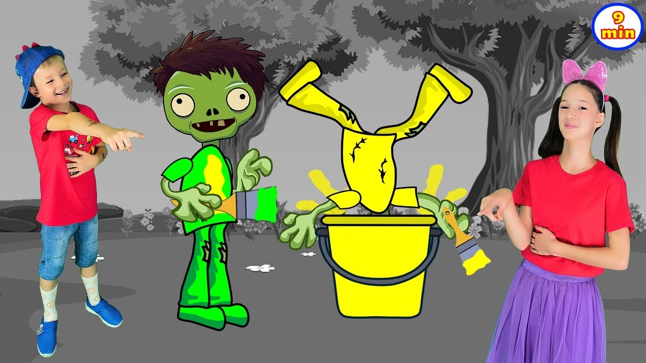 Monster Mash-Up: Colors & Body Parts | Zombie Learning Fun Songs | Kids Songs & Nursery Rhymes