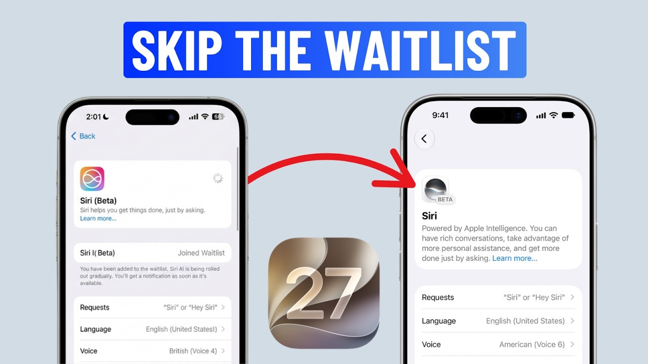 Fix Siri AI Stuck on Waiting List on iOS 27 (in 1 Minute)