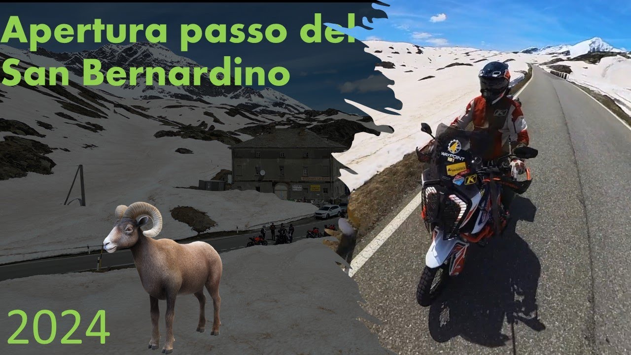 Apertura passo del San Bernardino in moto 2024