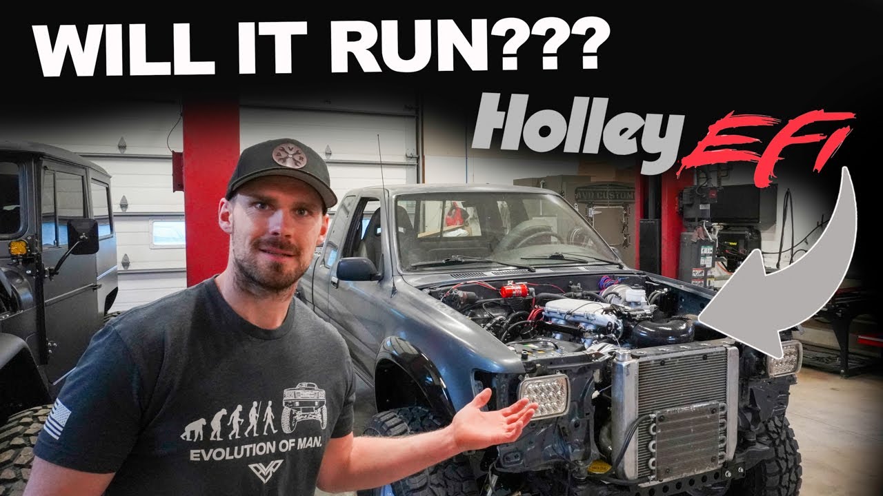 First Start On The Holley EFI Chevy 350 Toyota!