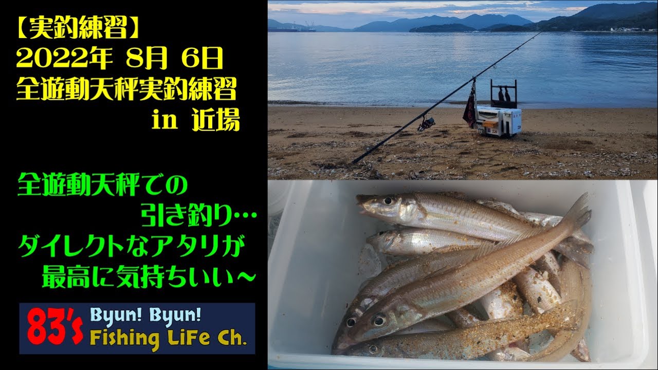 【No.11：キス投げ釣り】8月6日全遊動天秤実釣練習 in 近場